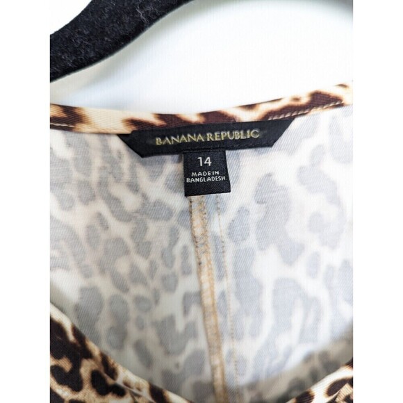 Banana Republic Brown Leopard Print Romper Women's 14 - Picture 12 of 13